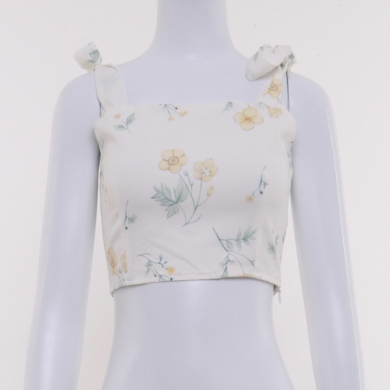 Chocochips White Floral Sleeveless