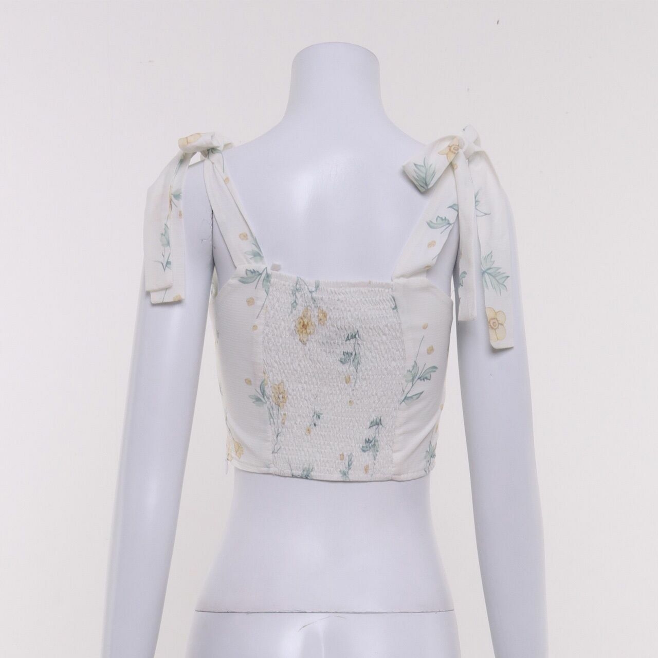 Chocochips White Floral Sleeveless