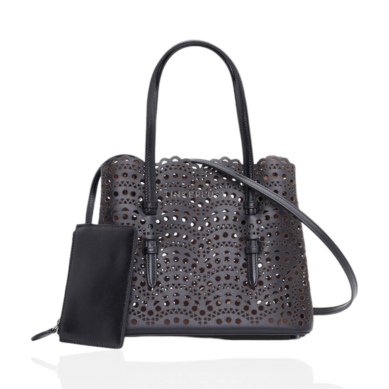 Alaia Mina 25 Lasered Black Handbag