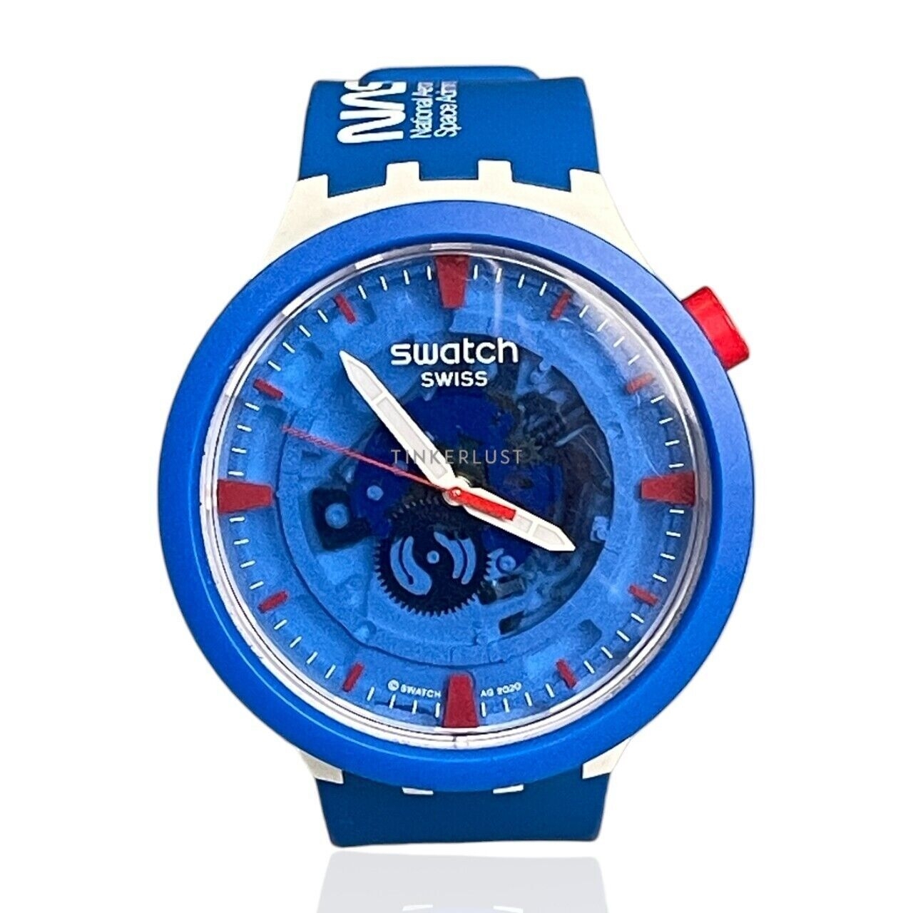 Swatch NASA JUMPSUIT Originals BIG BOLD Quartz Bioceramic Blue Unisex Watch