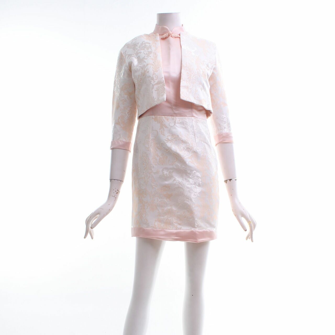 Cindy Isella Peach with Outer Mini Dress