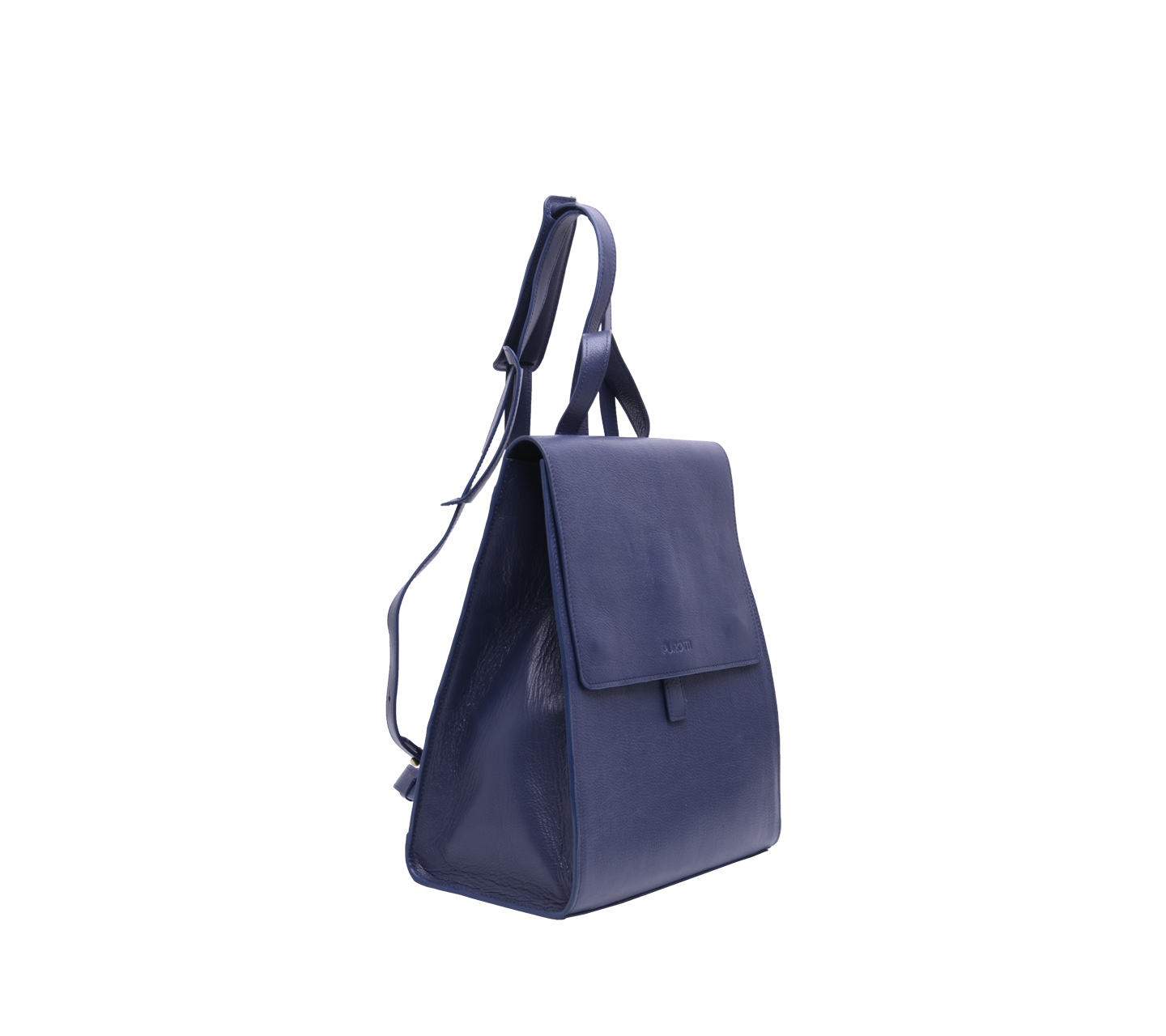 Purotti Dark Blue Leather Backpack