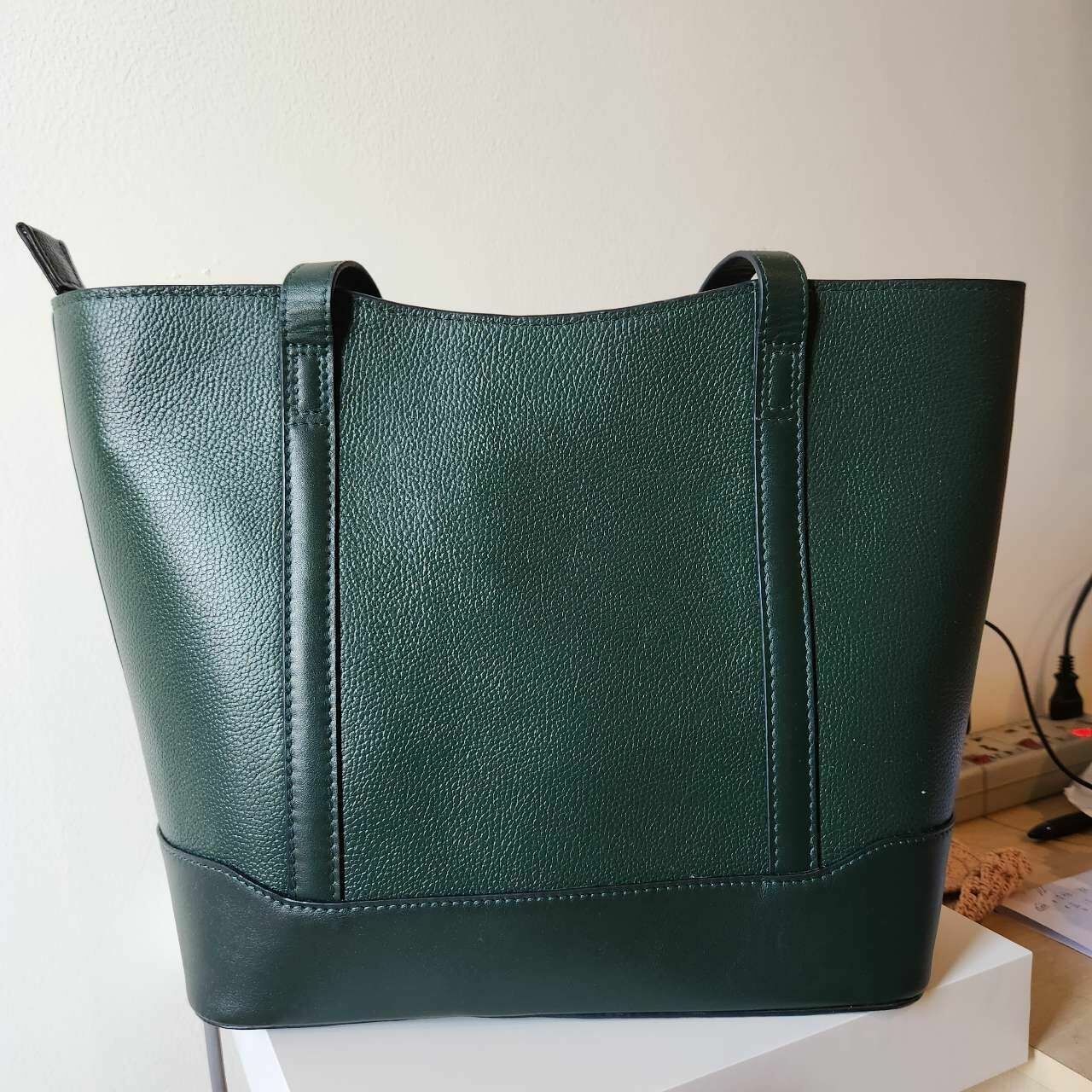 Purotti Laurent Dark Green Basic Tote Bag
