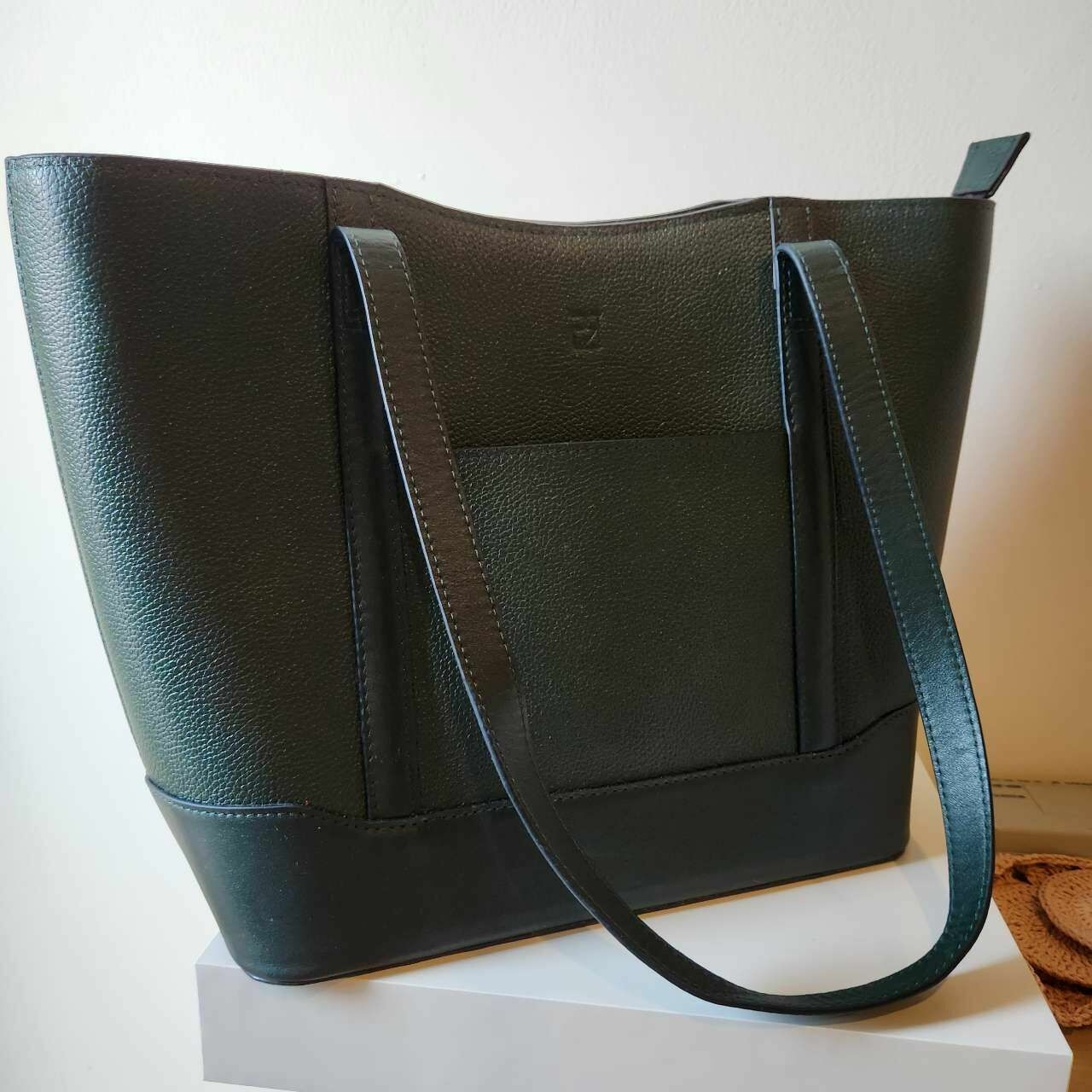 Purotti Laurent Dark Green Basic Tote Bag