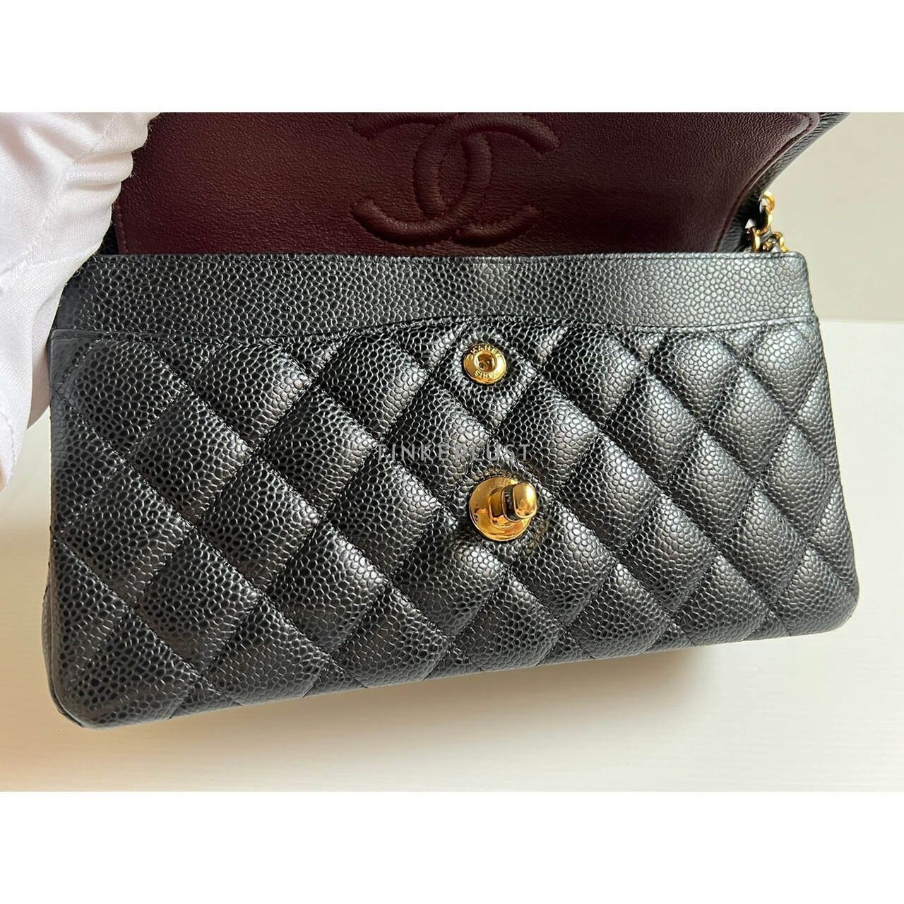 Chanel Classic Small Black Caviar GHW #28 Shoulder Bag