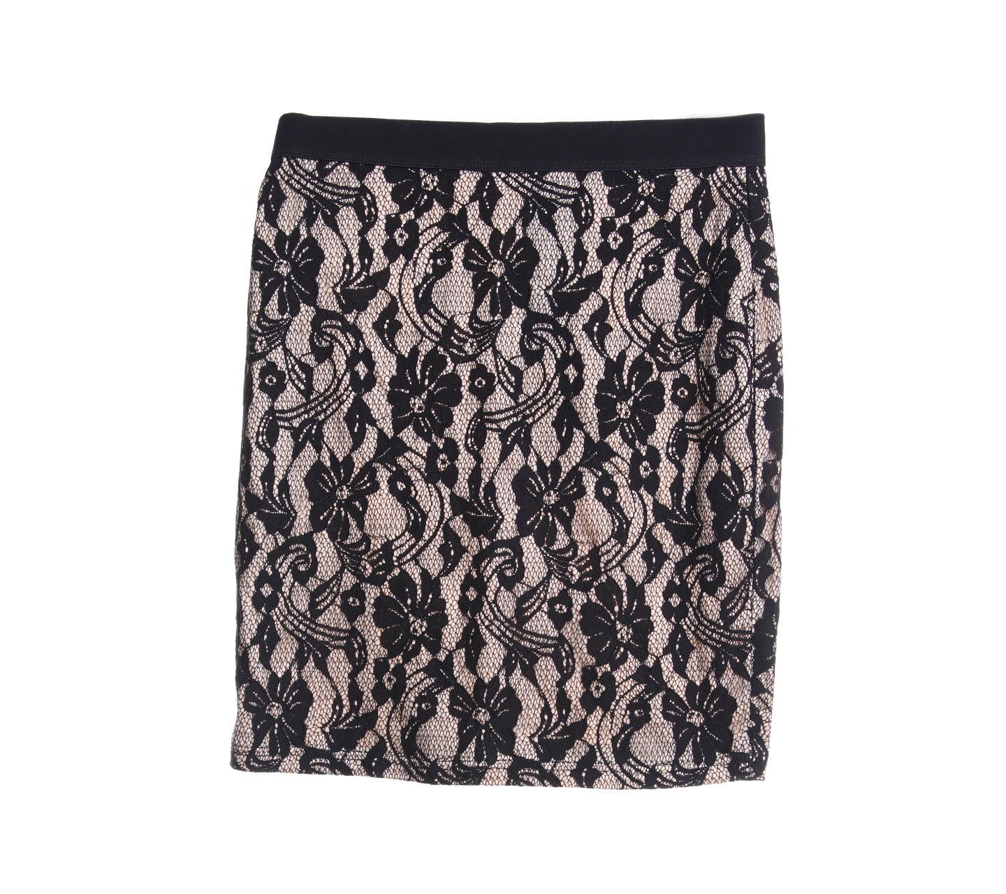 Nichii Black & Light Brown Lace Mini Skirt