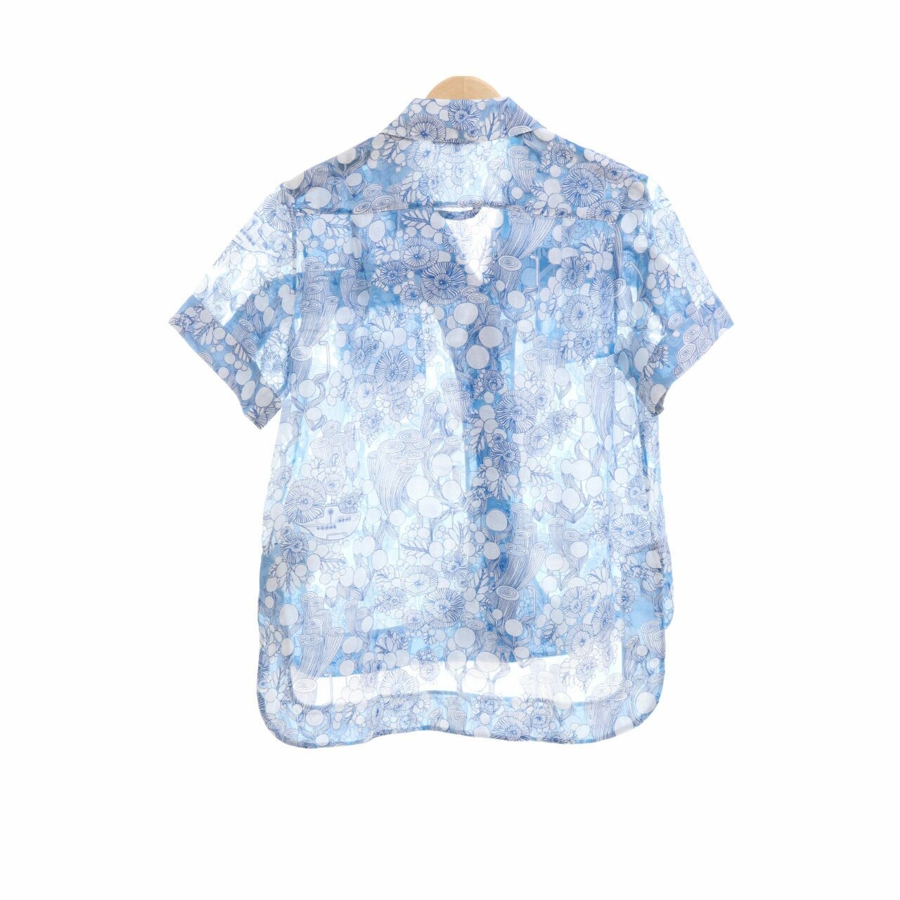 Carven Nautical Blue and White Pattern Shirt