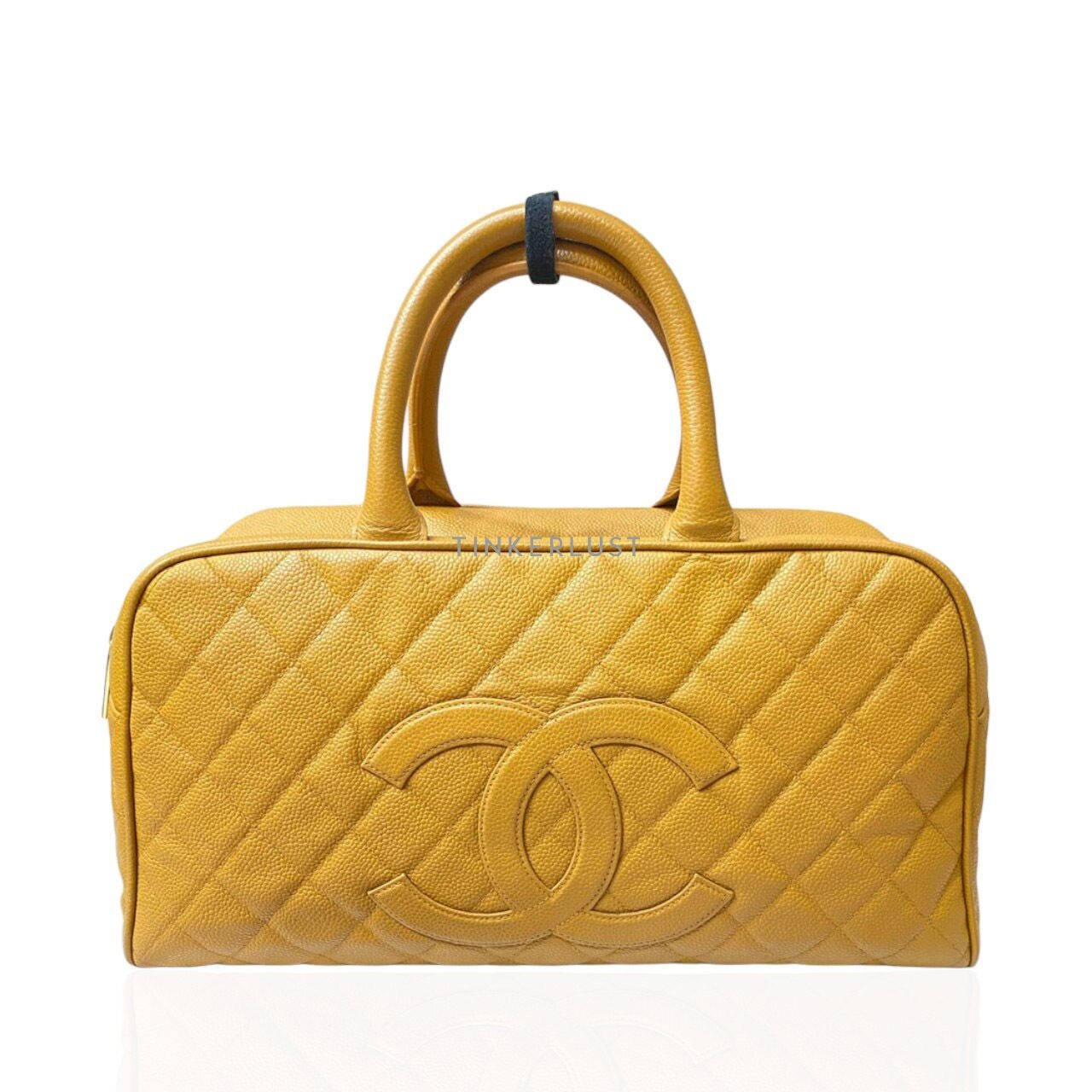 Chanel Vintage CC Bowling Beige Caviar #8 GHW Handbag