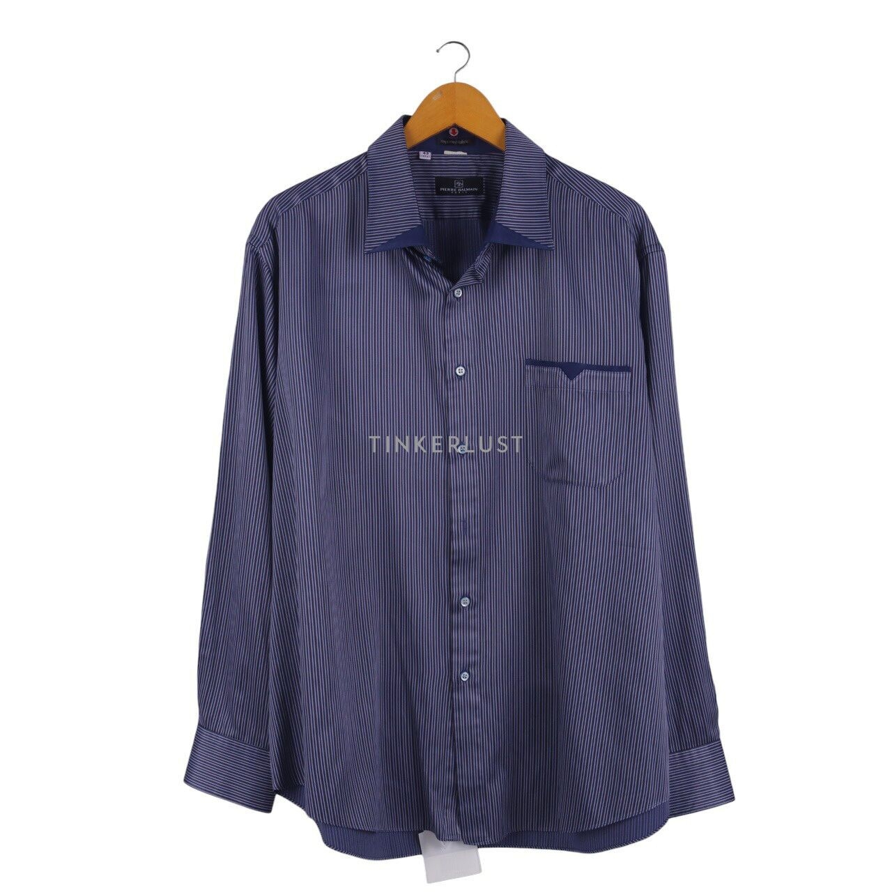Pierre Balmain Dark Blue Stripes Long Sleeve Shirt