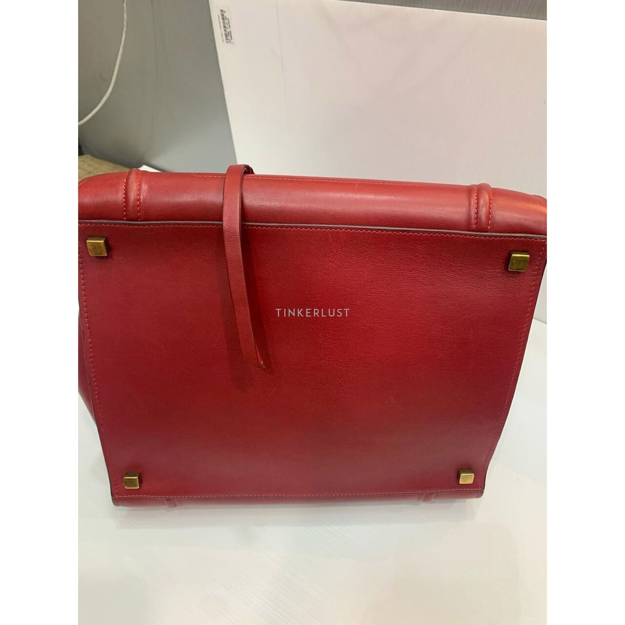 Celine Luggage Phantom Leather Red 2012 Handbag