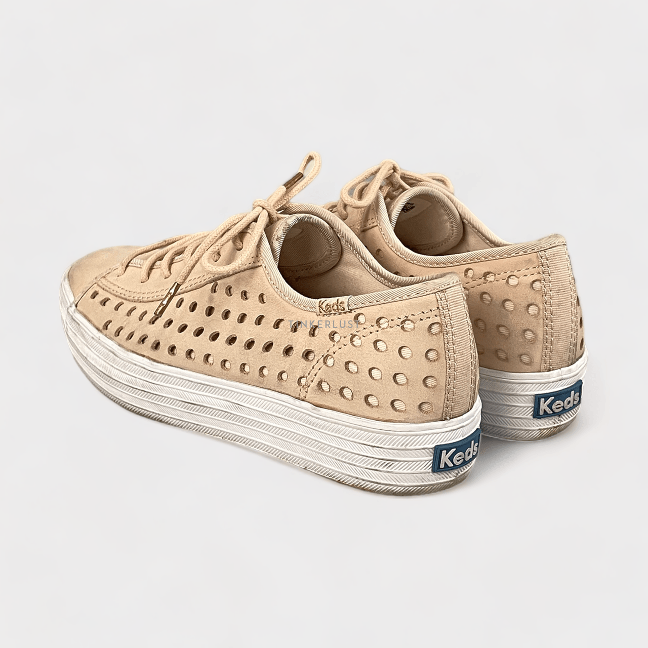 Keds Triple Kick Perf Leather Soft Pink Sneakers