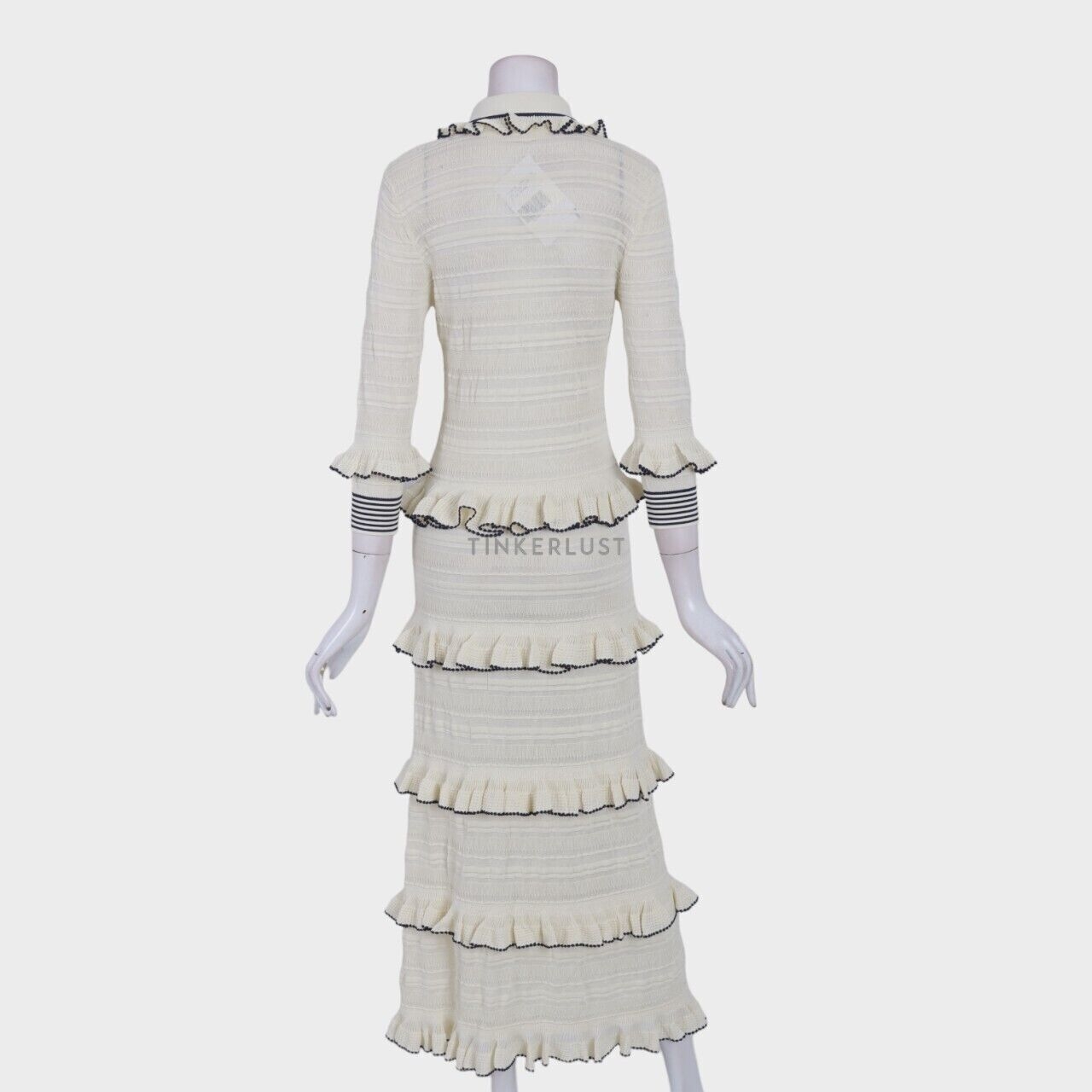 Zimmermann Beige Ruffle Knitted Long Dress