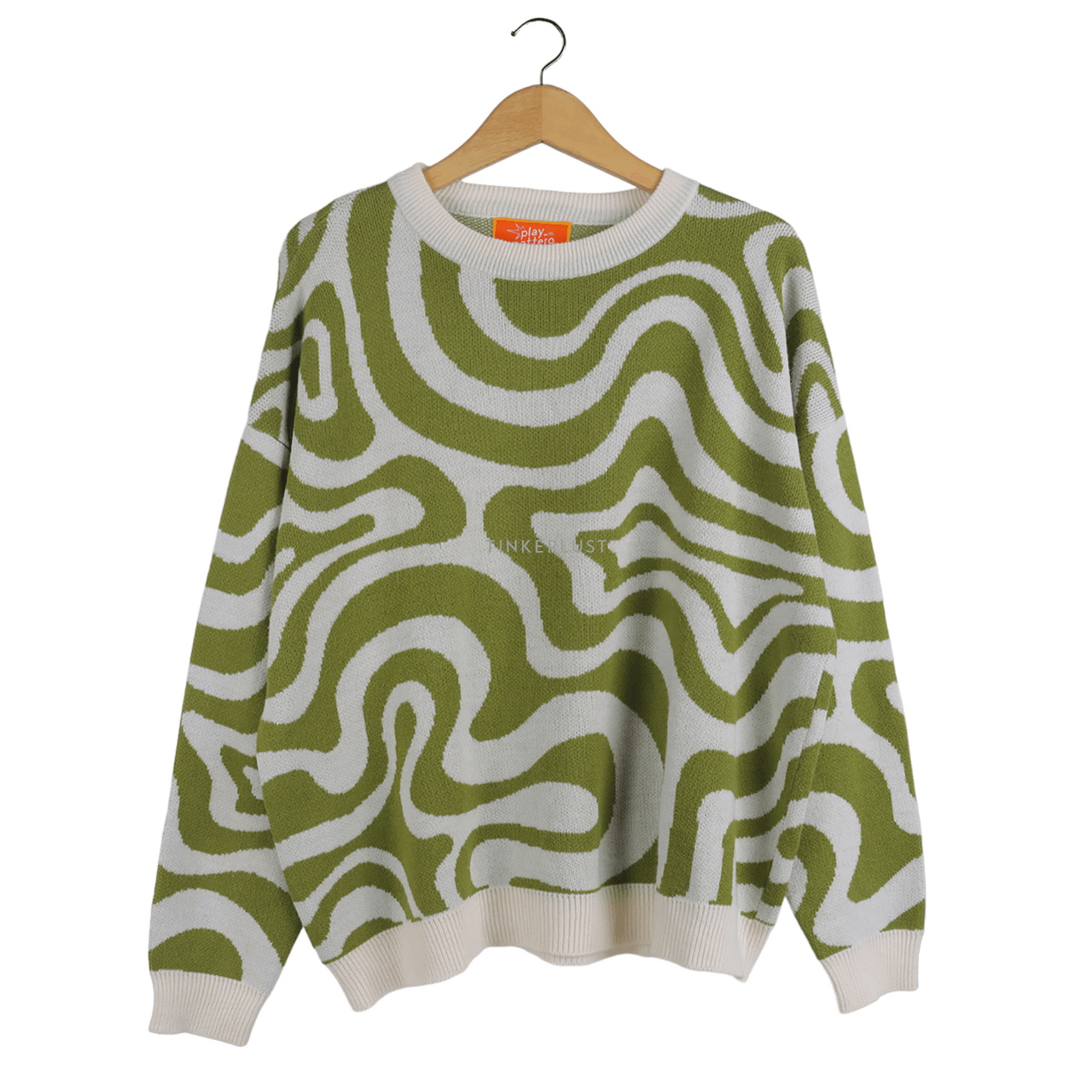Play With Pattero Green & White Sweater