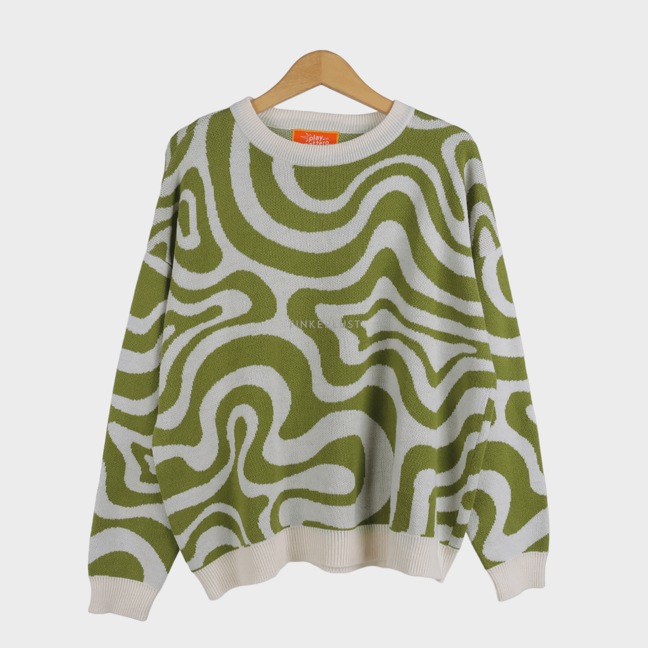 Play With Pattero Green & White Sweater