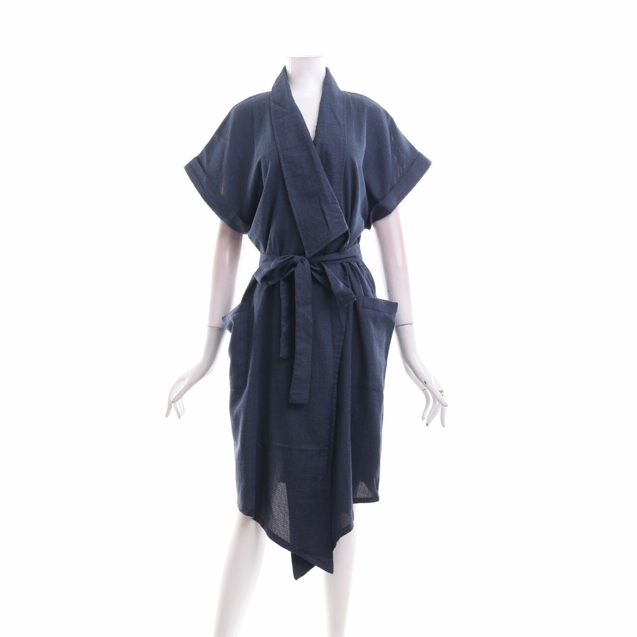 Luna Habit Blue Wrap Midi Dress