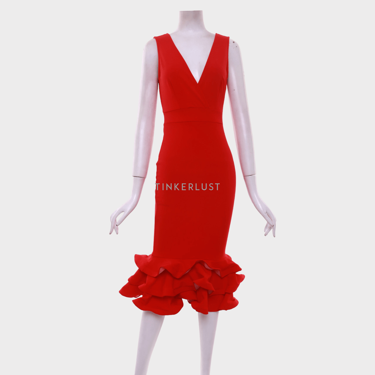 Fashion Nova Red Midi Dress