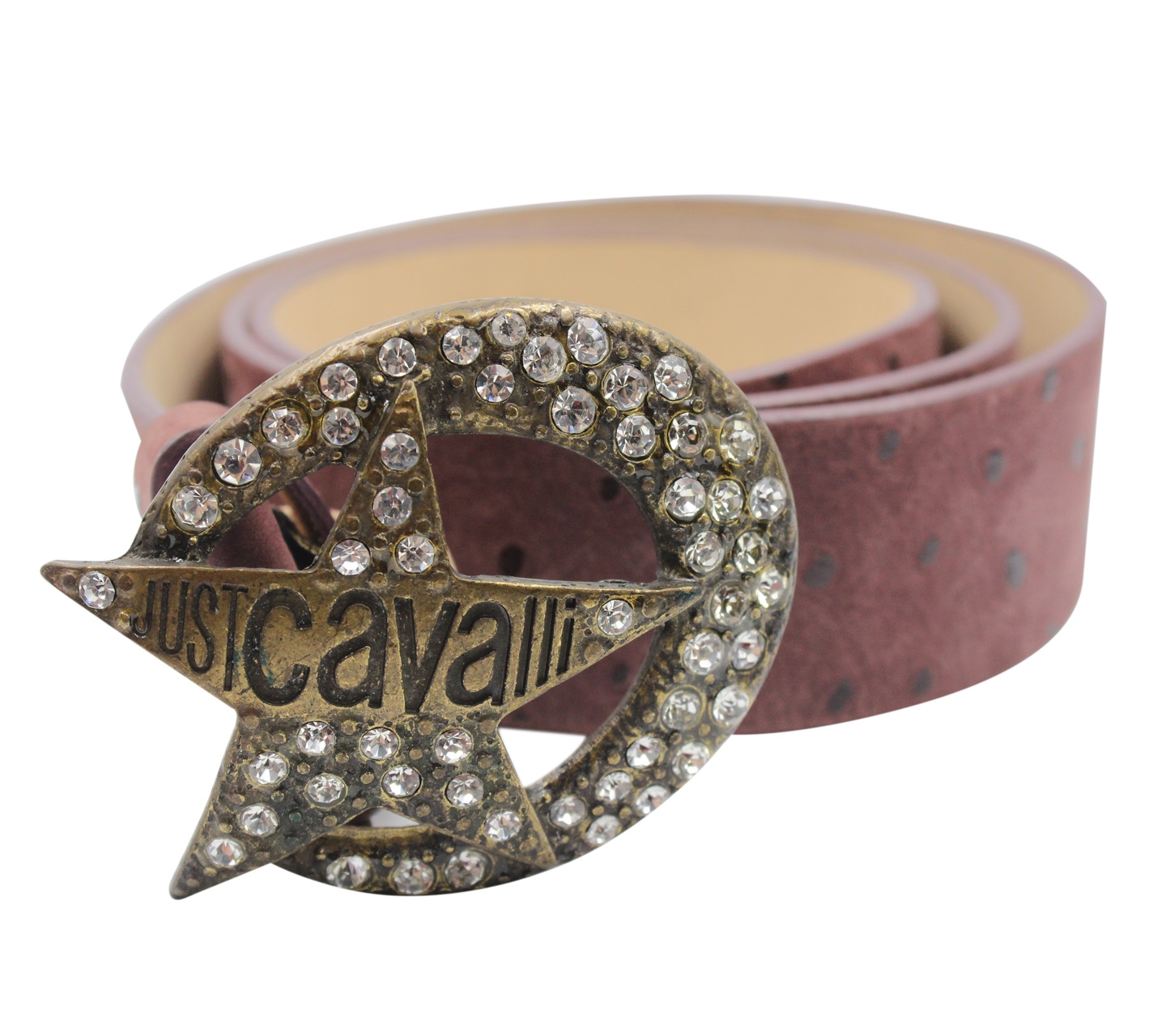 Just Cavalli Burgundy Genuine Leather Belt