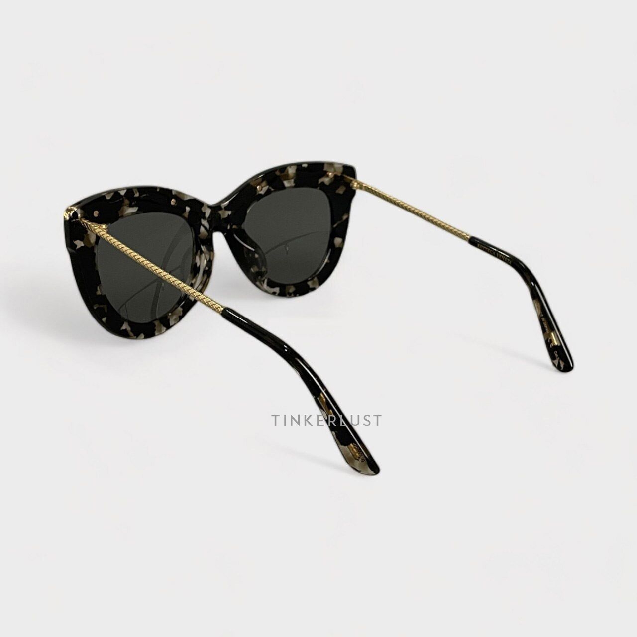 Bottega Veneta Gold & Black Sunglasses
