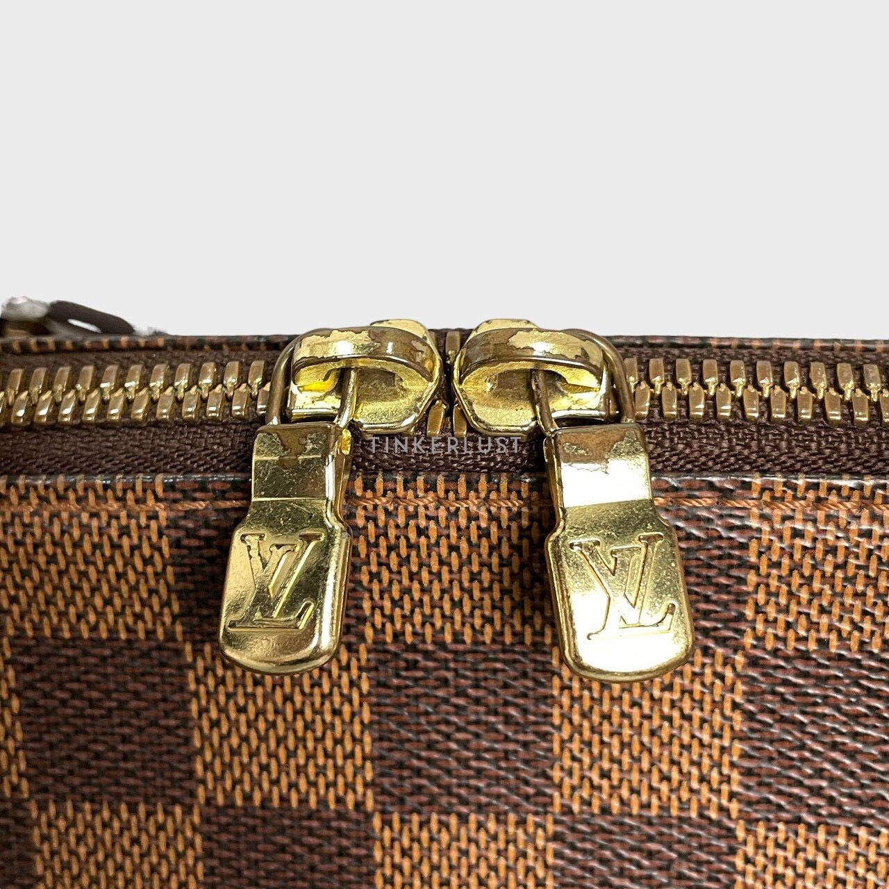 Louis Vuitton Damier Ebene Ribera MM Brown GHW Handbag