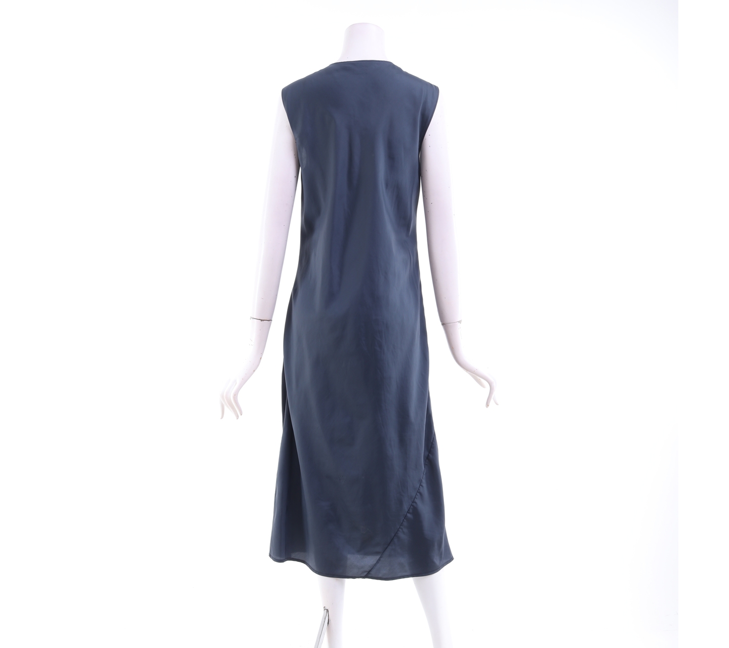 Helmut Lang Dark Grey Sequins Shoulder Long Dress