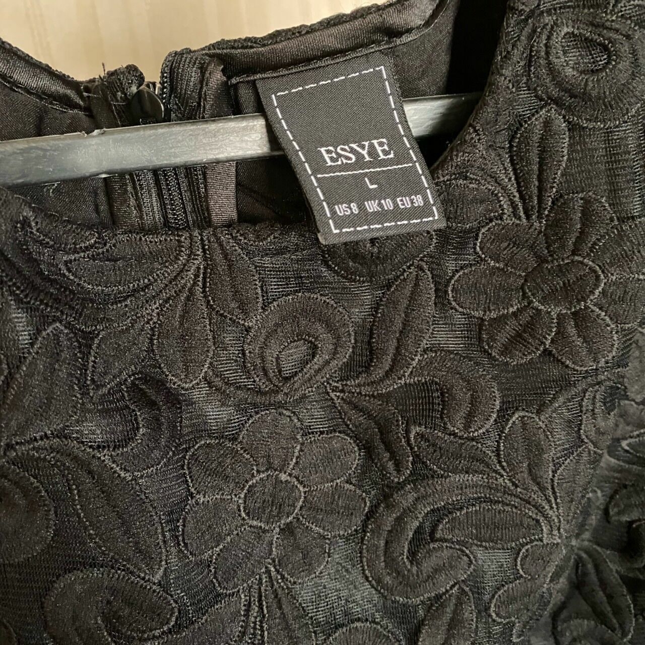 Esye Black Floral Mini Dress