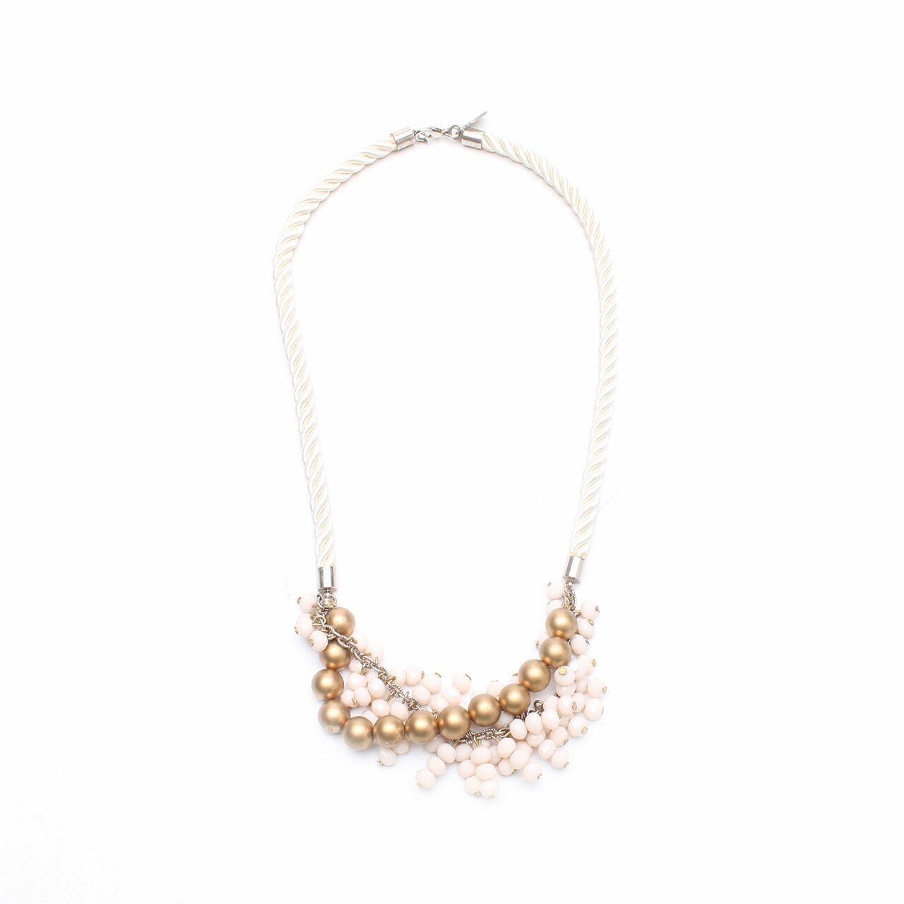 Tea Label Gold & Off White Pearl Necklace Jewellery