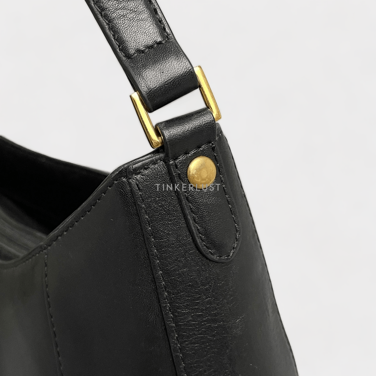 ETIENNE AIGNER Black Leather Hobo Bag