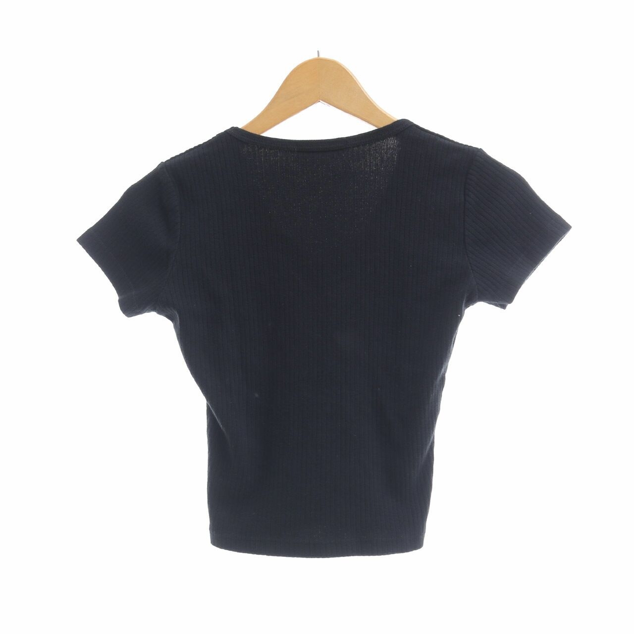Brandy Melville Black Cropped T-Shirt