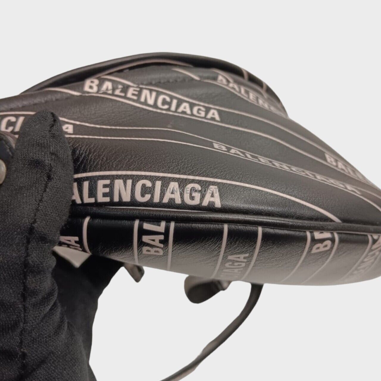 Balenciaga All Over Logo Bumbag Beltbag Black and White 2019 Sling Bag