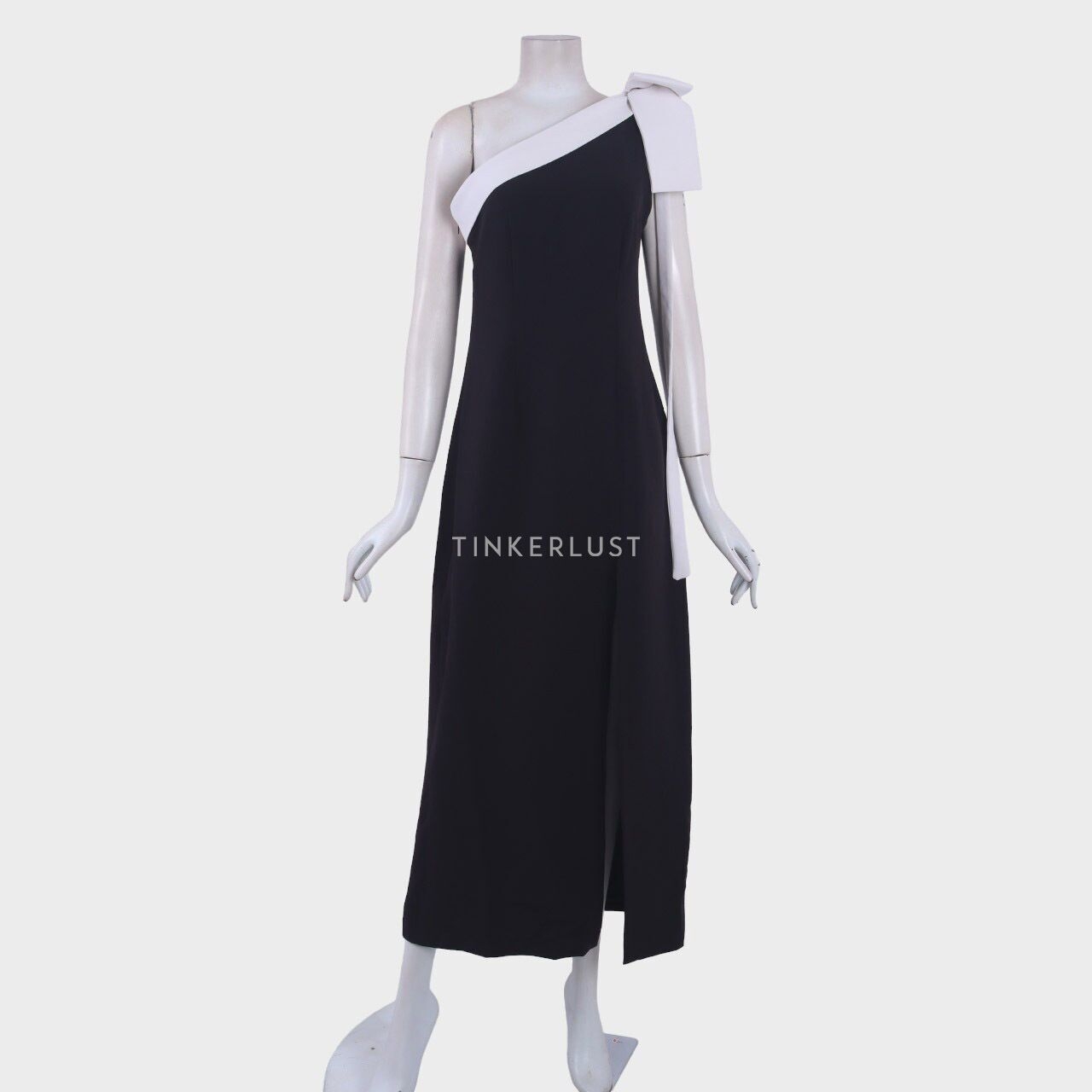 Poshture Black & White Tube Long Dress