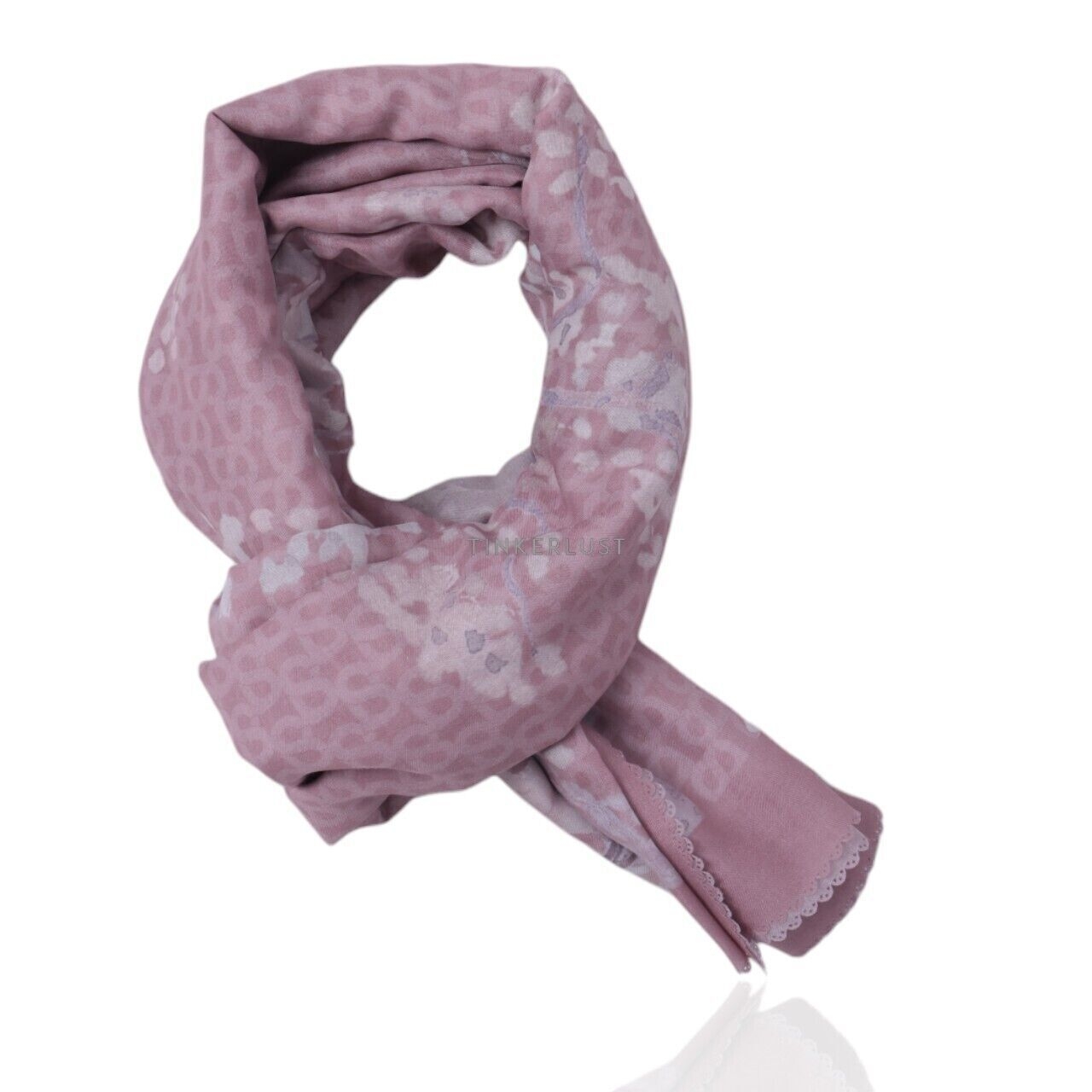 Button Scarves Dusty Pink Pattern Scarf