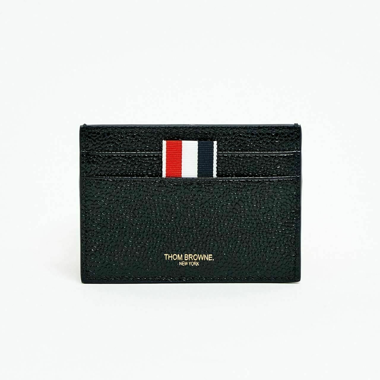 Thom Browne Blended Fabrics Folding Wallet Card Holders Black