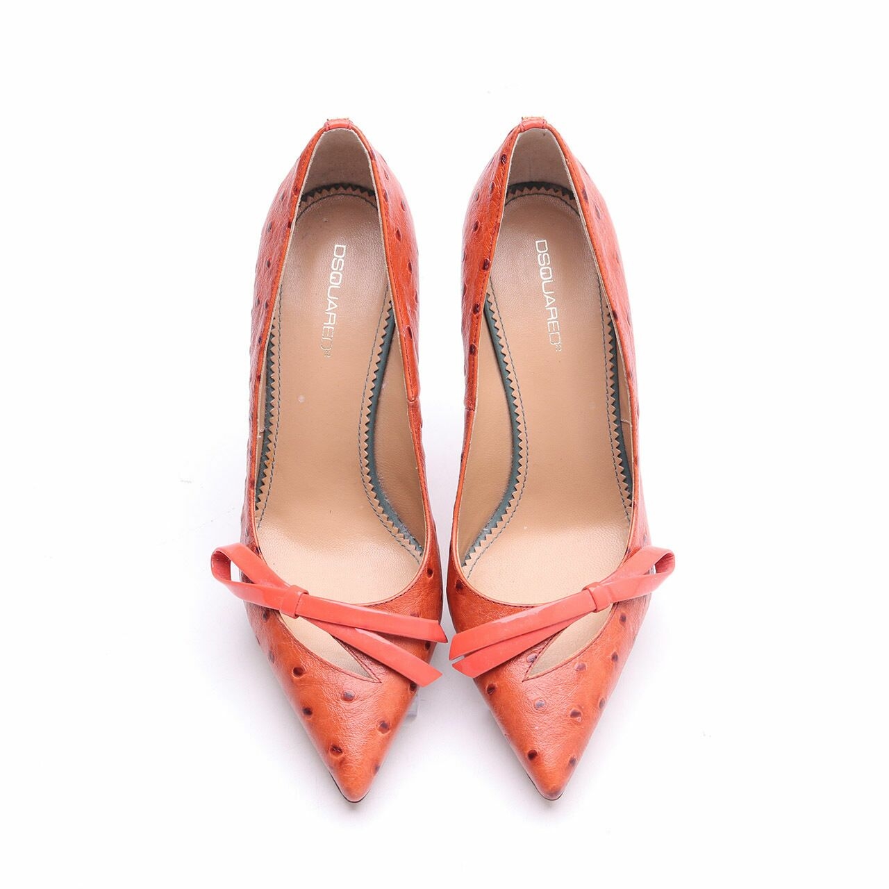 Dsquared2 Orange Leather Heels