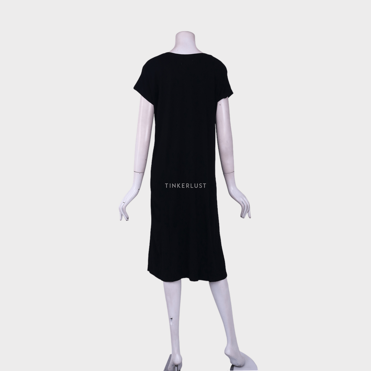 This is April Black Midi Dress