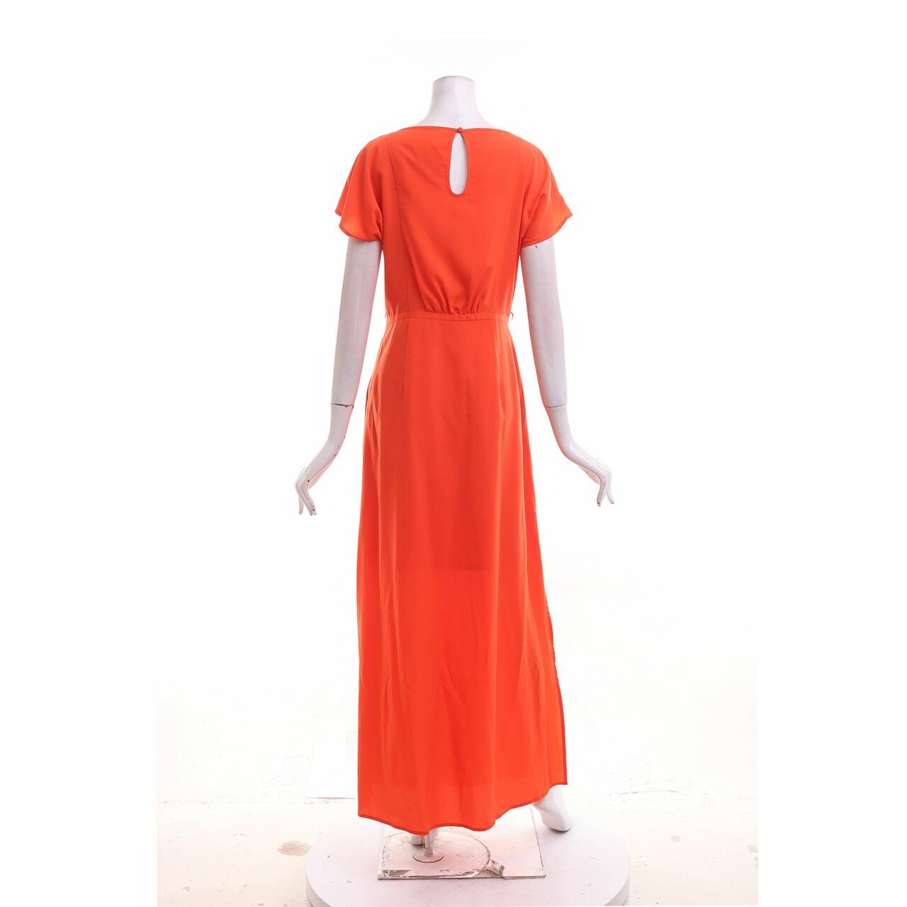 Ellen Tracy Orange Slit Long Dress