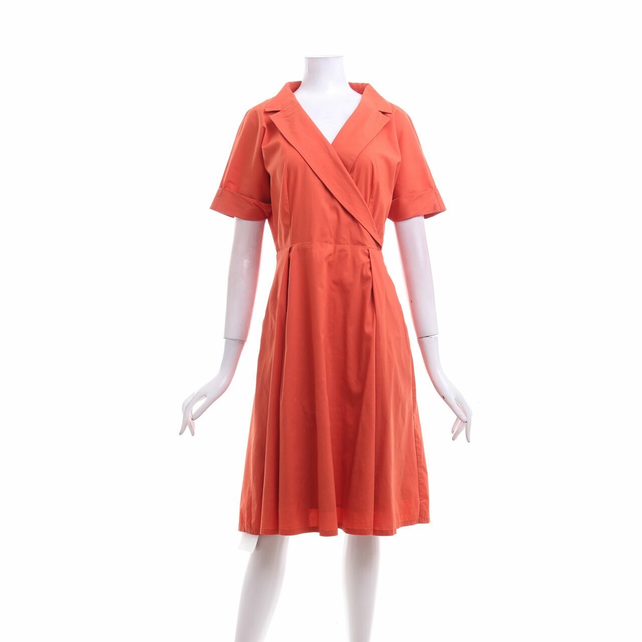 Brooks Brothers Orange Midi Dress