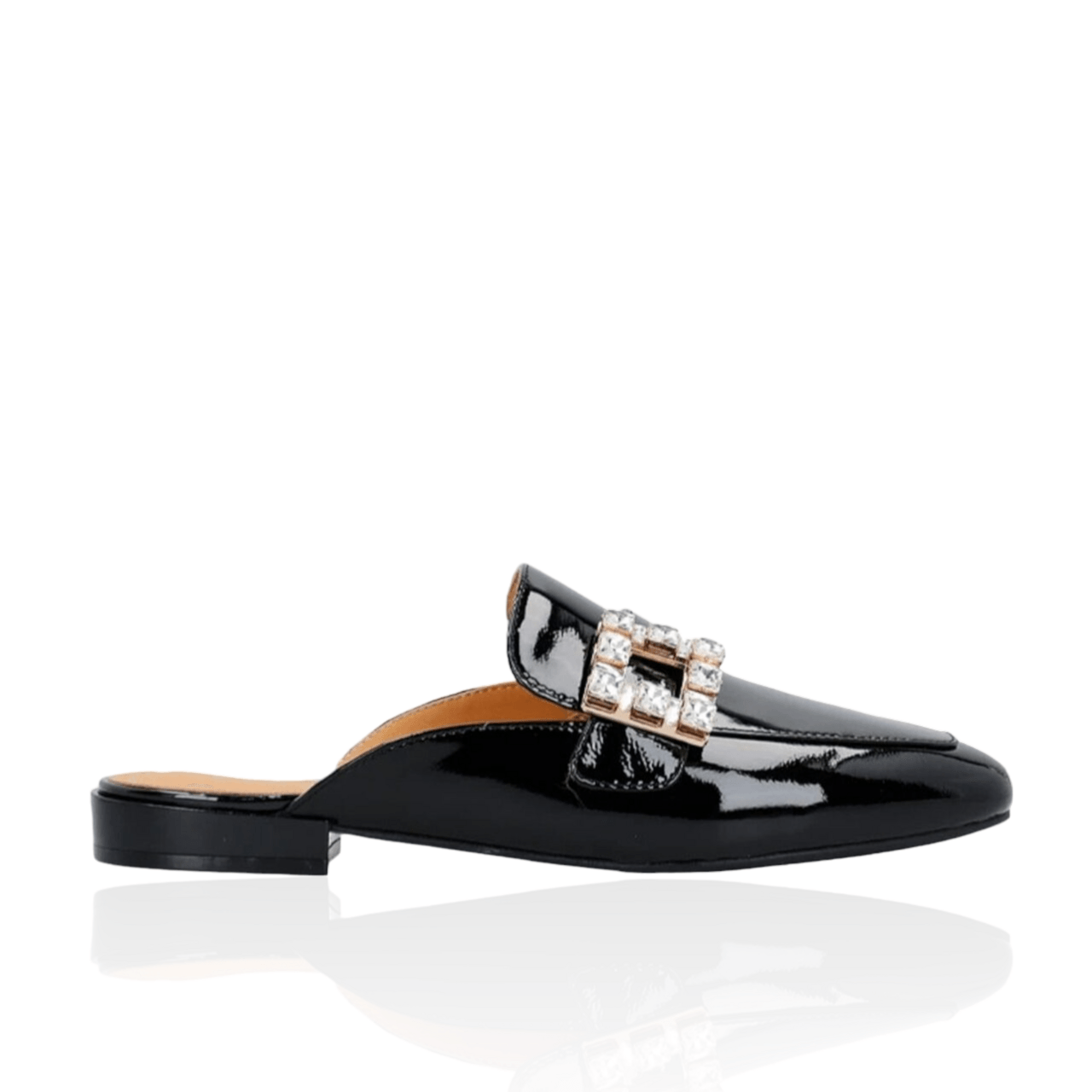 Staccato Black Sandal Mules