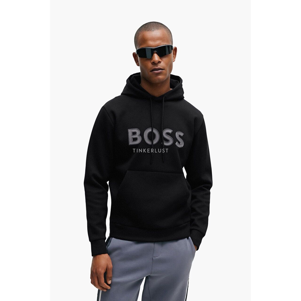 Hugo Boss Men Soody 1 Sweatshirt in Black with Hoodie