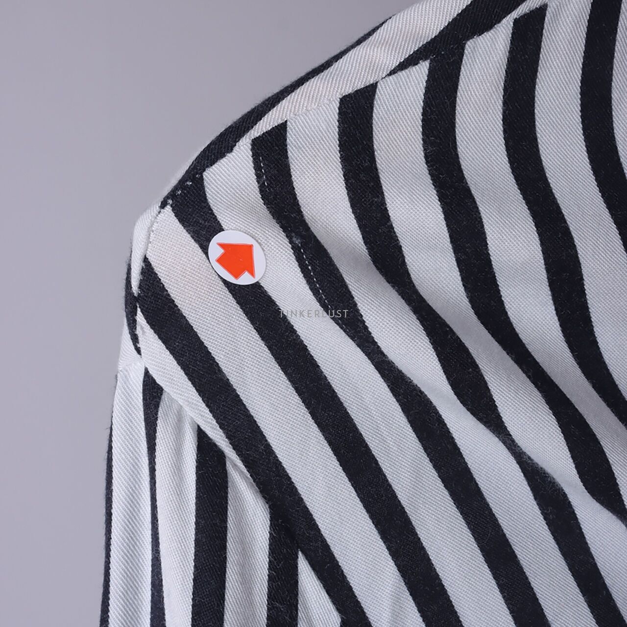 Bershka Black & White Stripes Shirt
