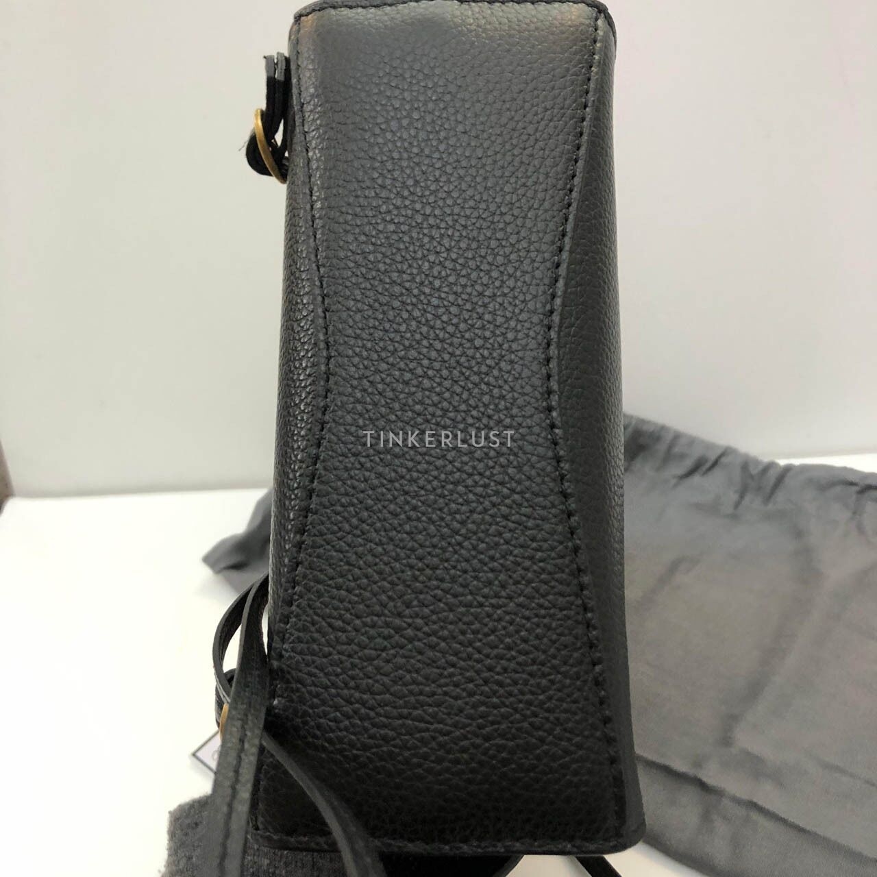 Balenciaga Neo Nano Black Grained Leather GHW Satchel