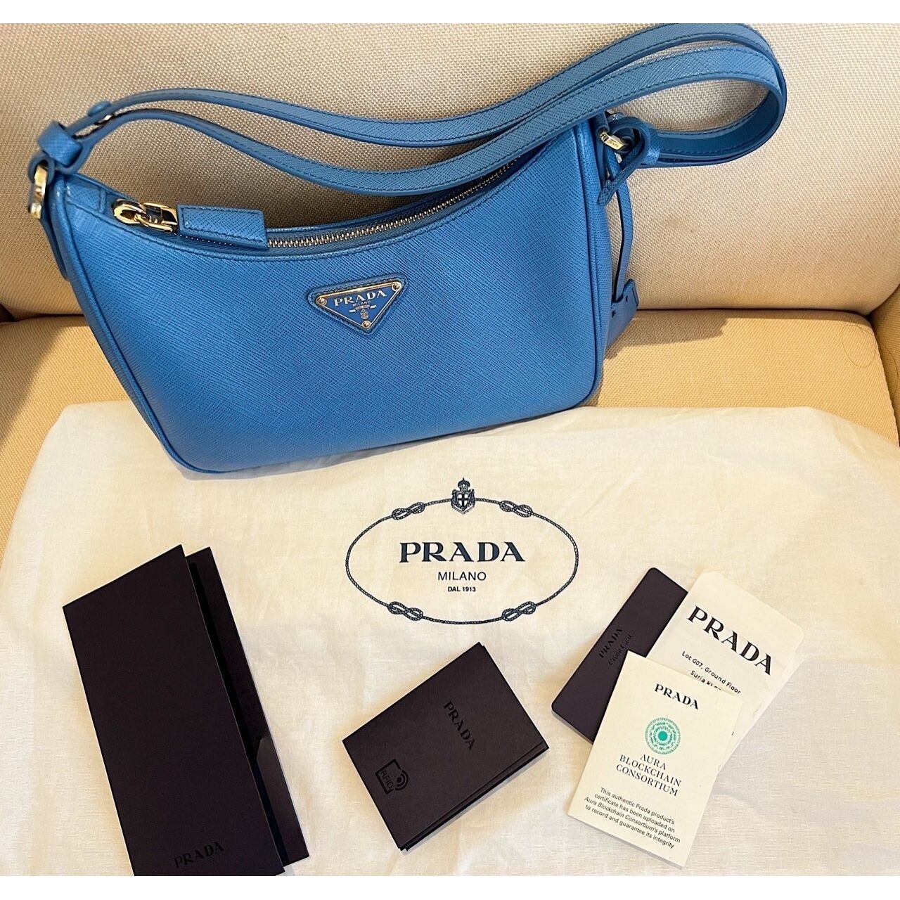 Prada Blue Sling Bag