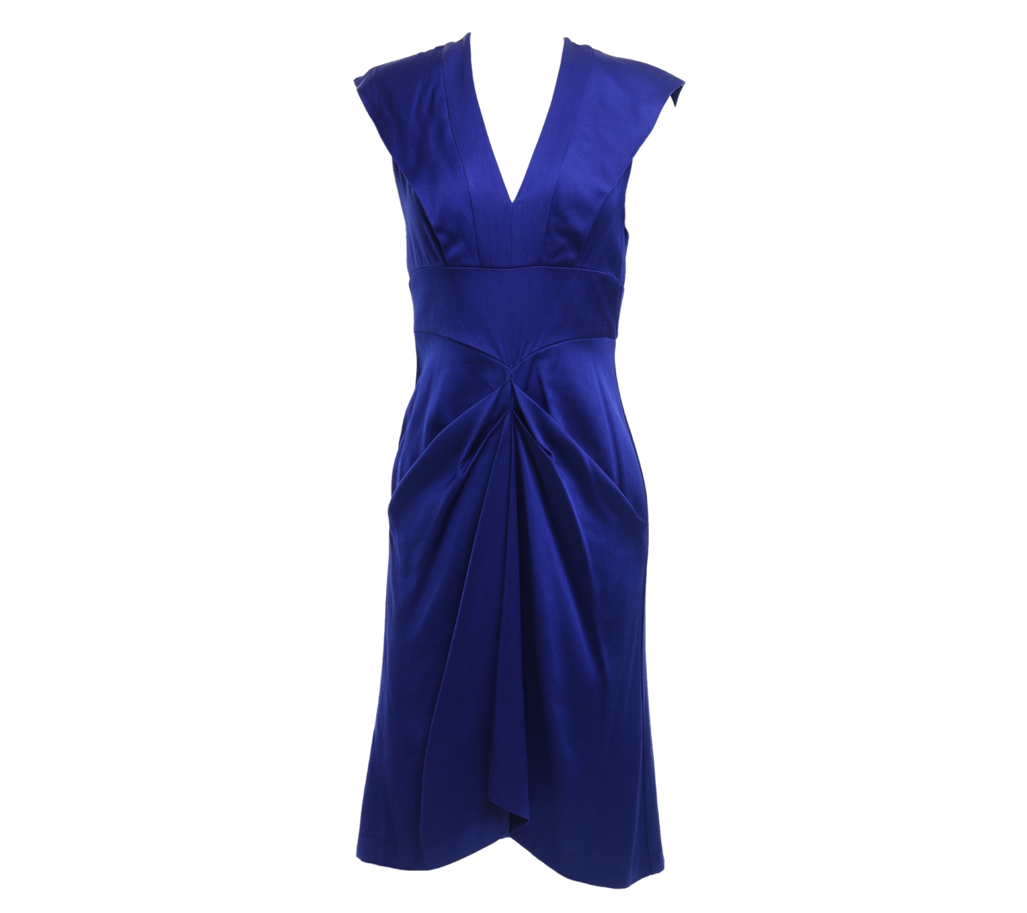 Reiss Blue V-Neck Midi Dress