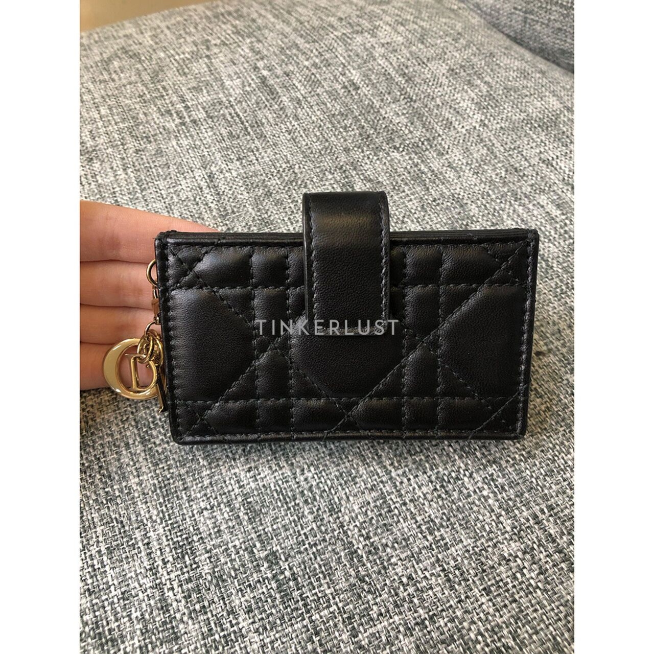 Christian Dior Card Black GHW Wallet	