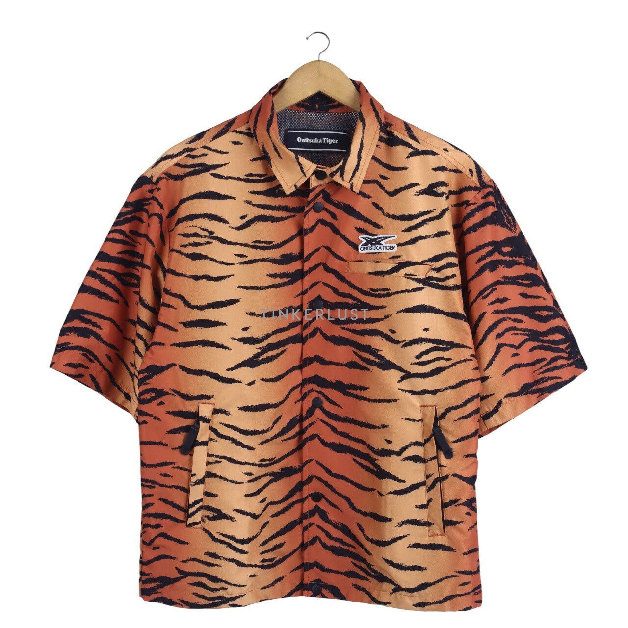 Onitsuka Tiger Black & Orange Animal Print Jacket