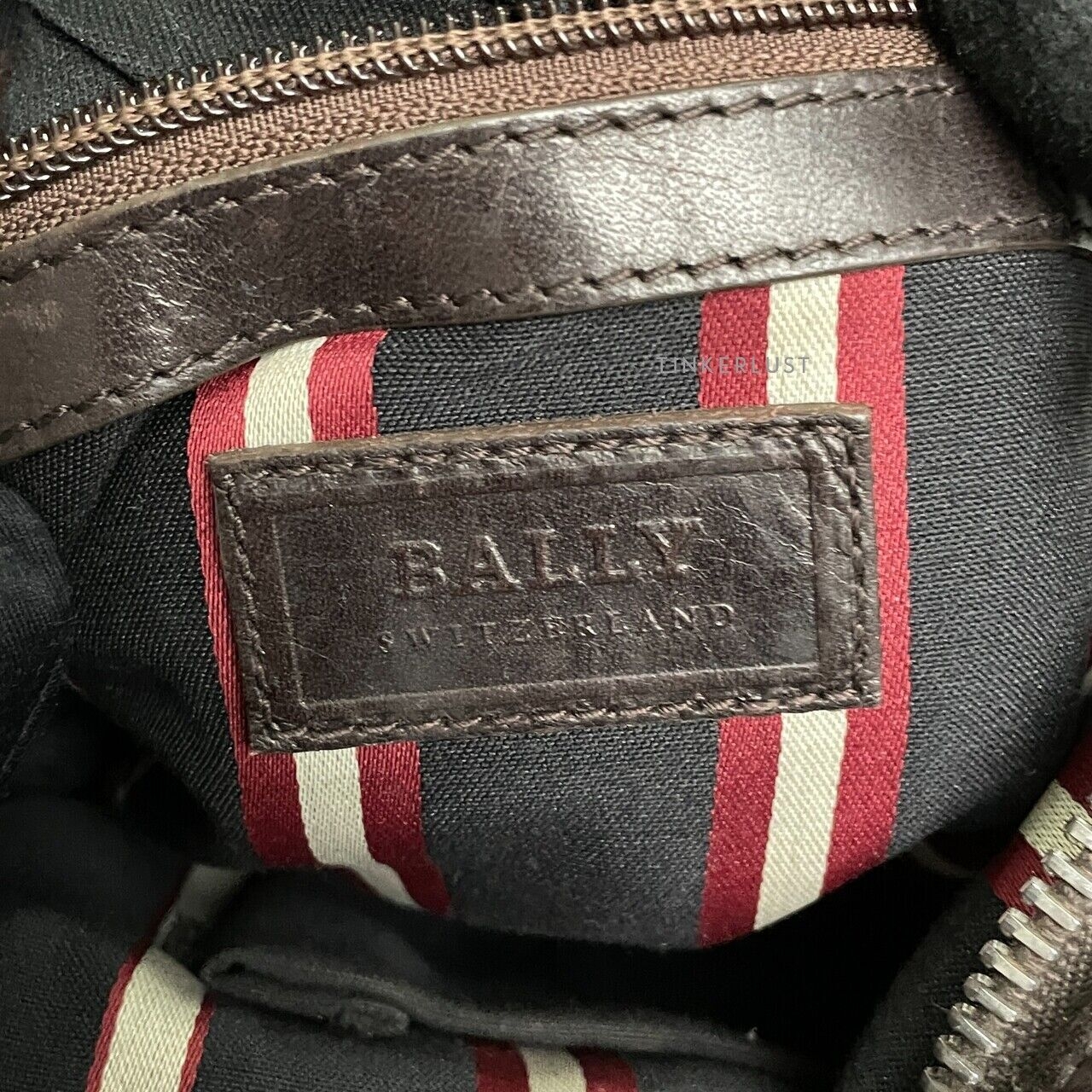 Bally Tabello-SM Dark Brown Leather Sling Bag
