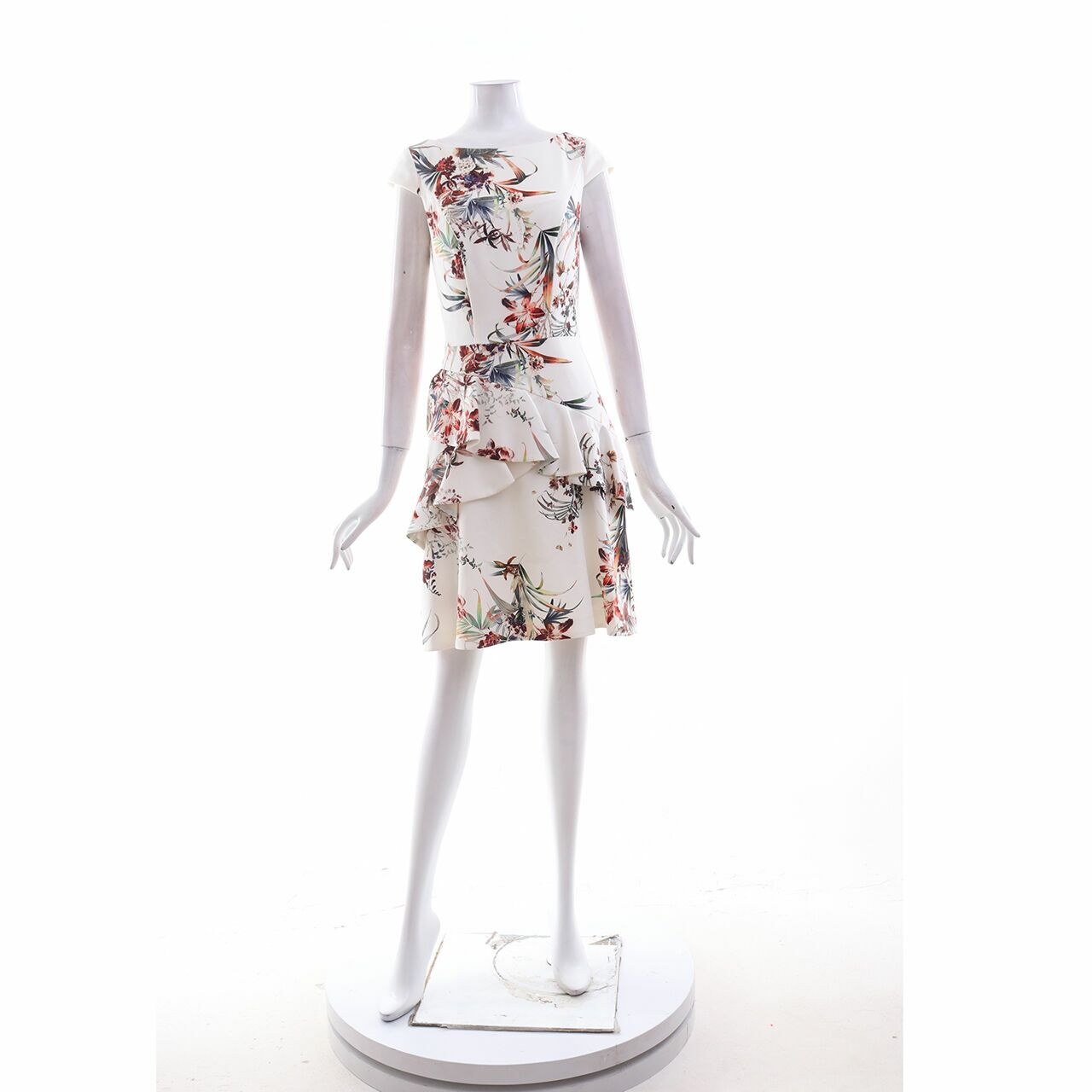 Cue White Floral Mini Dress