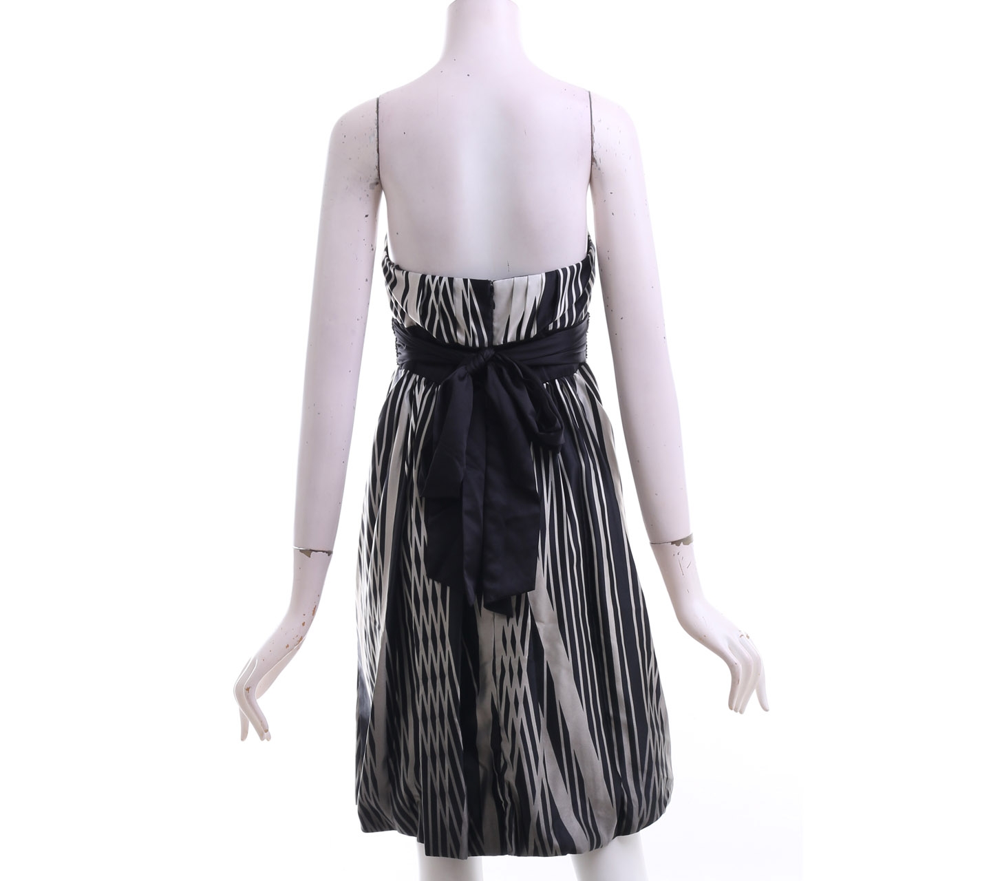Max And Cleo Grey & Black Striped Mini Dress