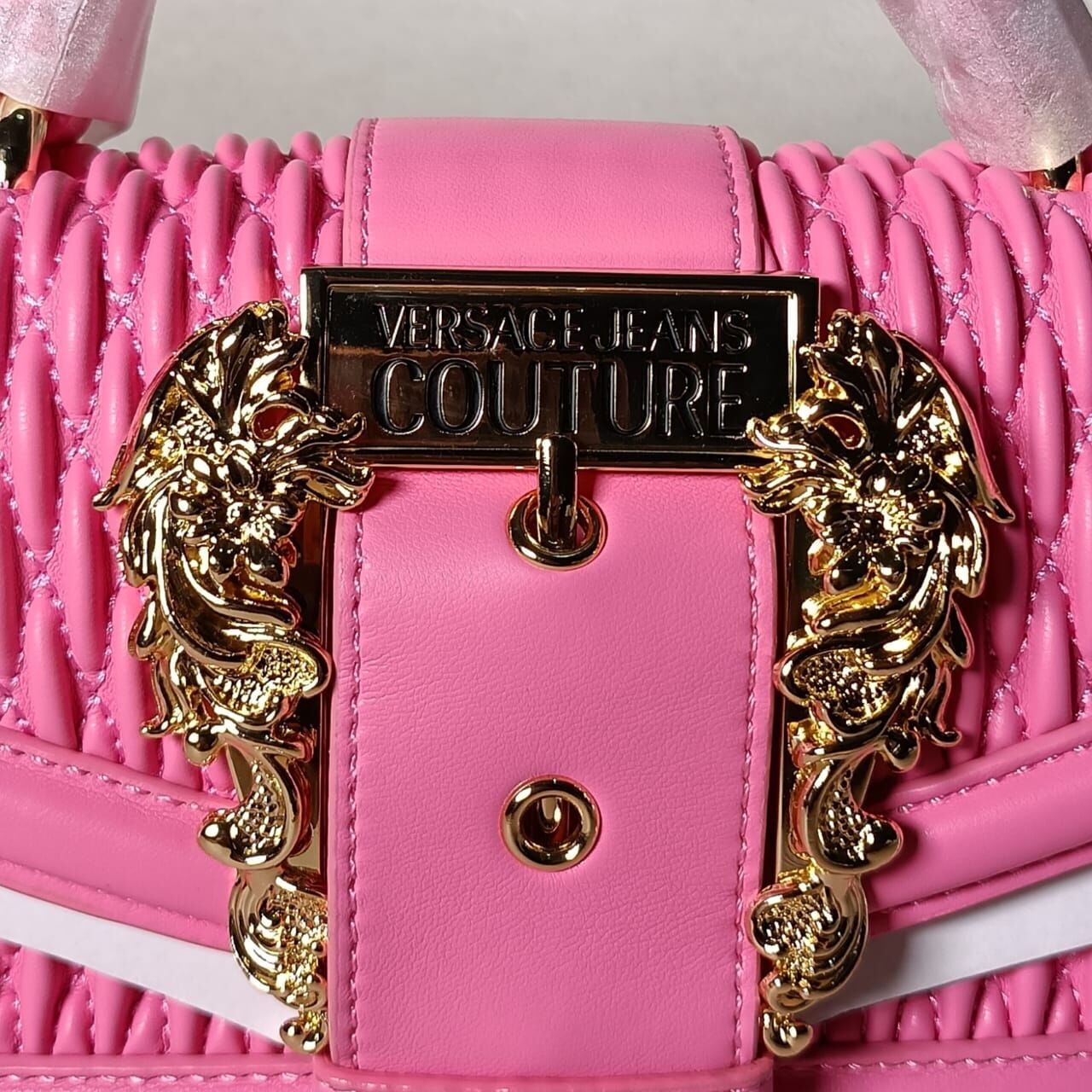 Versace Jeans Couture Crunchy Quilted Crossbody  Bag