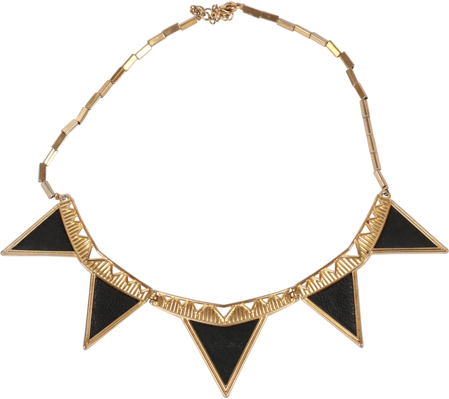 House of Harlow Black And Gold Triangle Jewellery