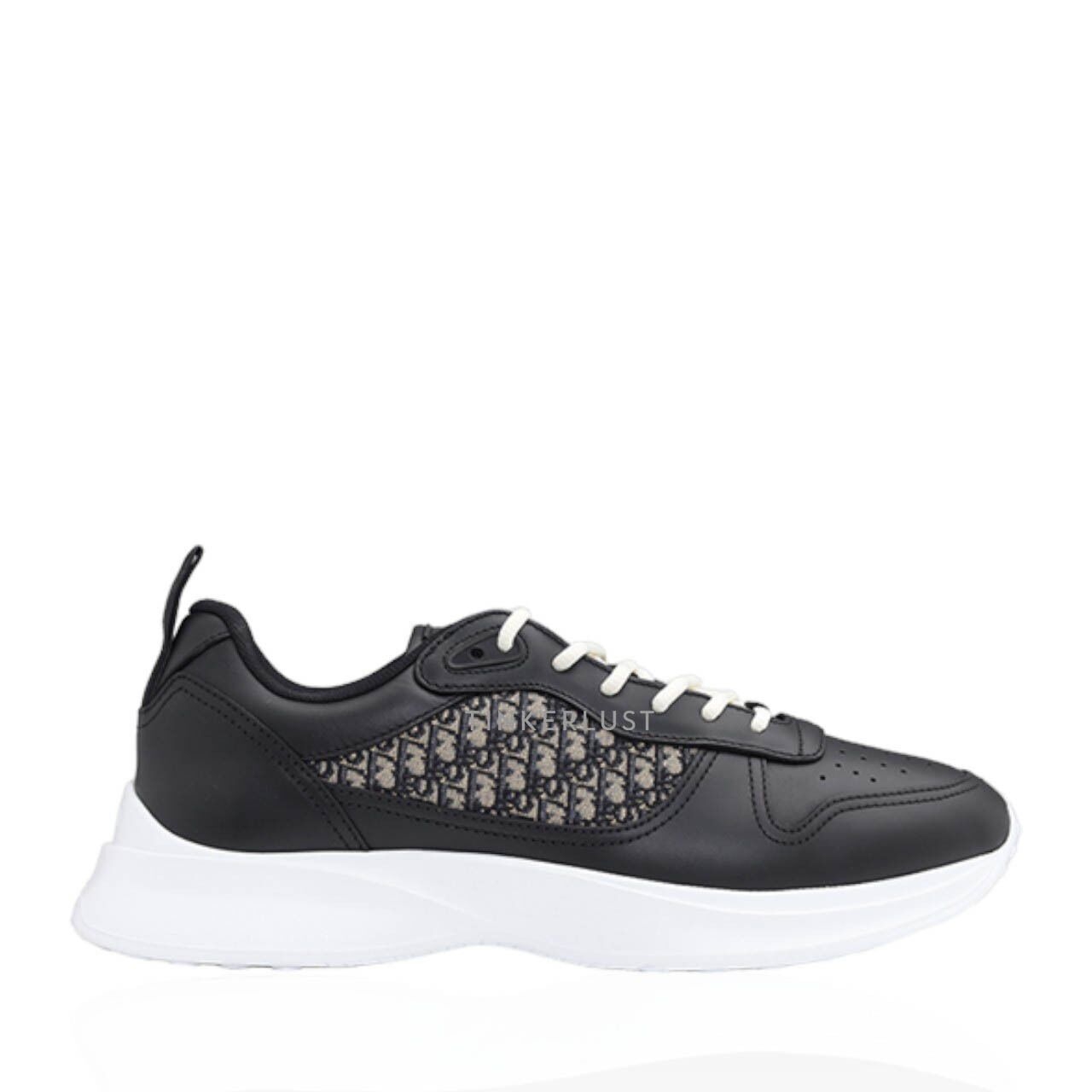 Christian Dior B25 Oblique Runner Black/Beige Smooth Calfskin & Jacquard Sneakers